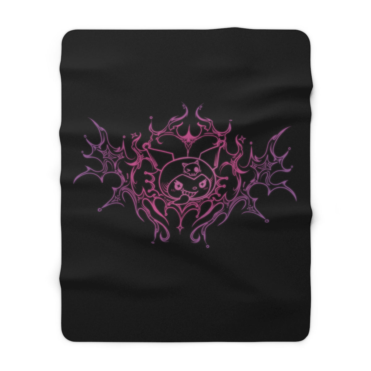 Pink Tribal Skull Mandala Sherpa Blanket | Gothic Flame Design