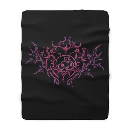 Pink Tribal Skull Mandala Sherpa Blanket | Gothic Flame Design