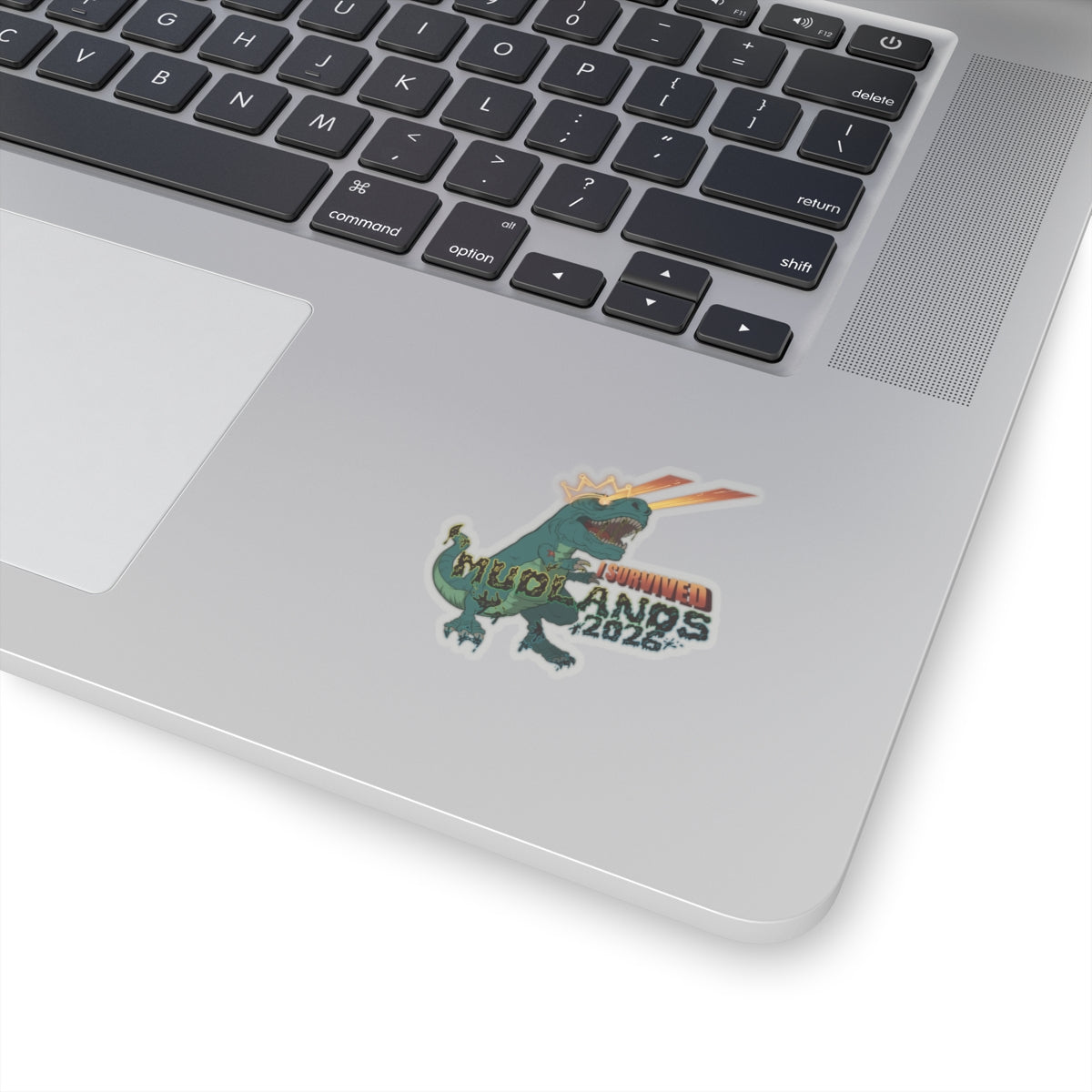 MudLands 2026 Survivor Sticker | Retro Dubstep Dinosaur T-Rex EDM Raver Headbanger Rave Kiss-Cut Sticker