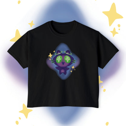 XiNi the Cosmic Cat Boxy Tee | Magical Cat Graphic Tee