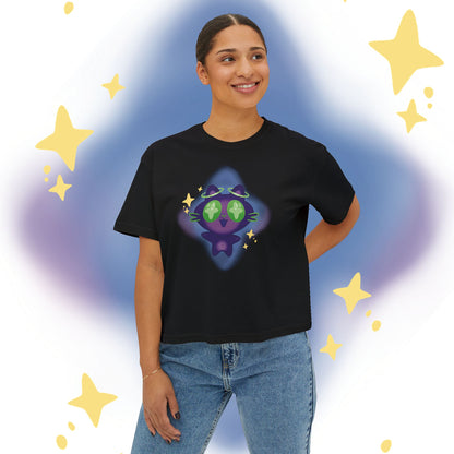 XiNi the Cosmic Cat Boxy Tee | Magical Cat Graphic Tee