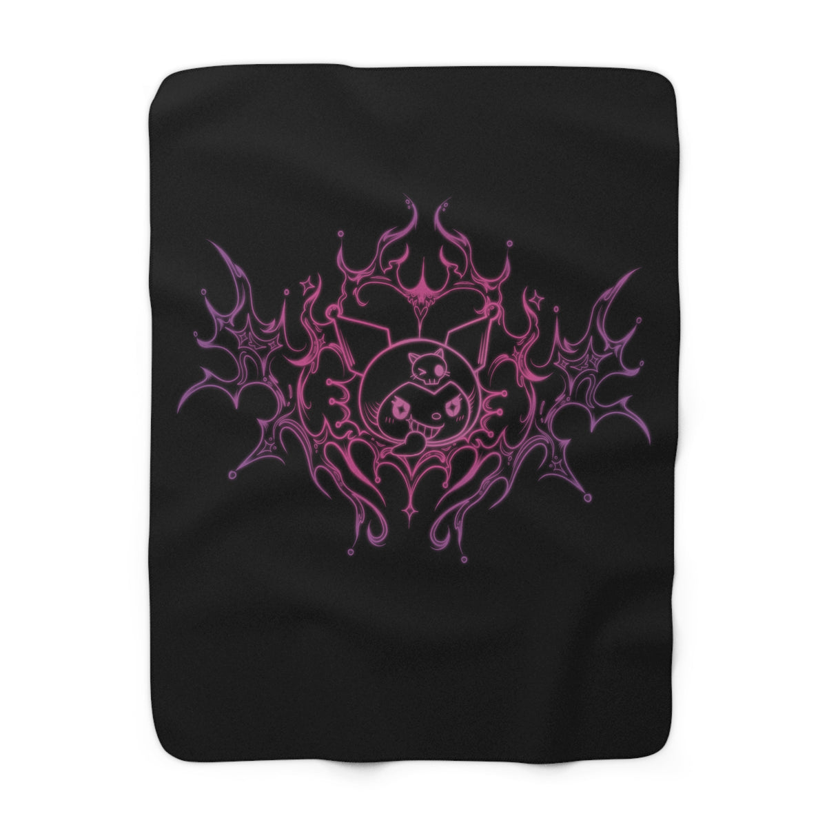 Pink Tribal Skull Mandala Sherpa Blanket | Gothic Flame Design
