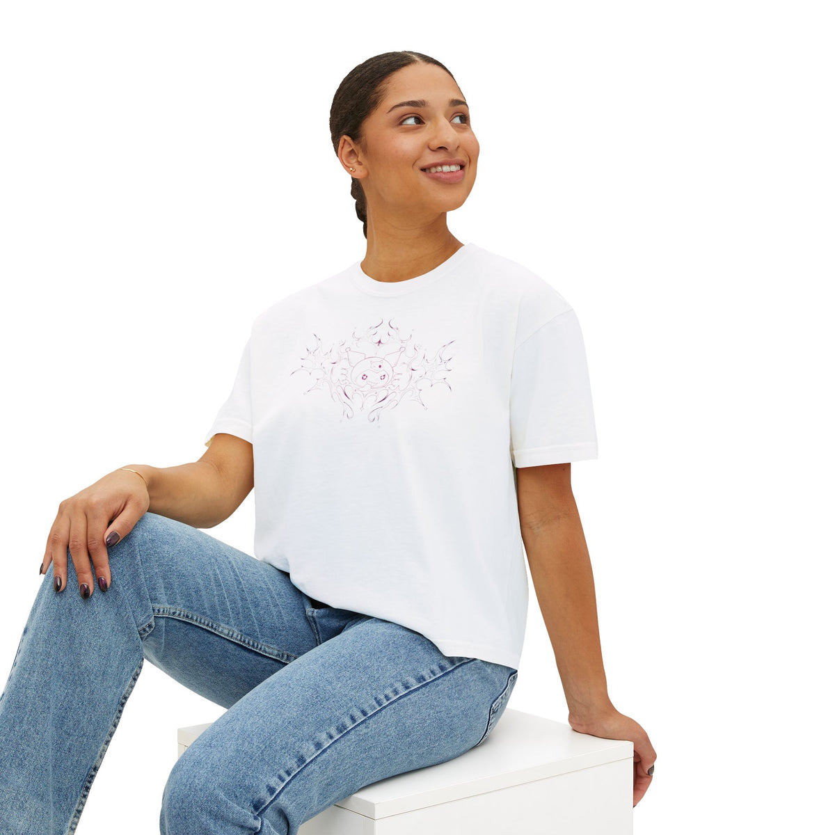 Pink Tribal Sun Mandala Women's Tee | Center Chest Graphic
