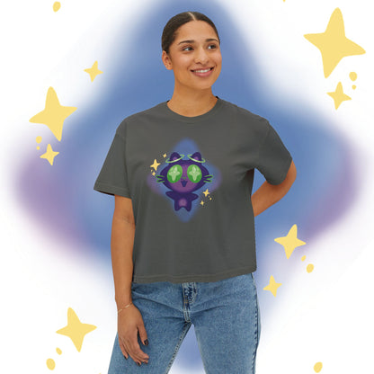 XiNi the Cosmic Cat Boxy Tee | Magical Cat Graphic Tee