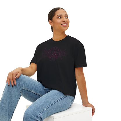 Pink Tribal Sun Mandala Women's Tee | Center Chest Graphic