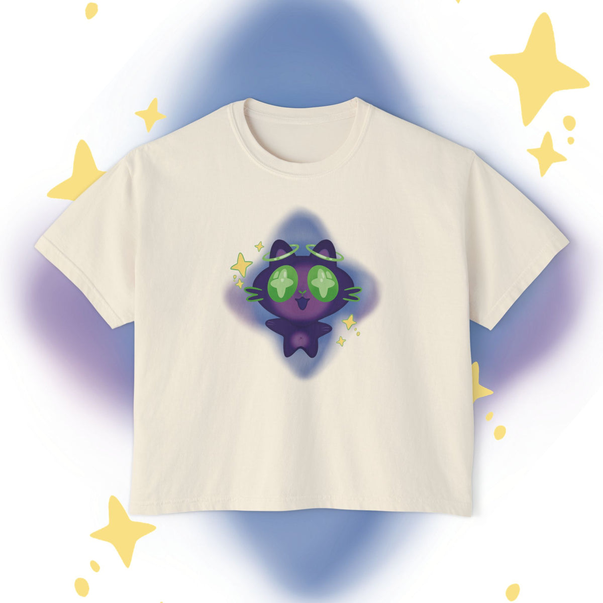 XiNi the Cosmic Cat Boxy Tee | Magical Cat Graphic Tee