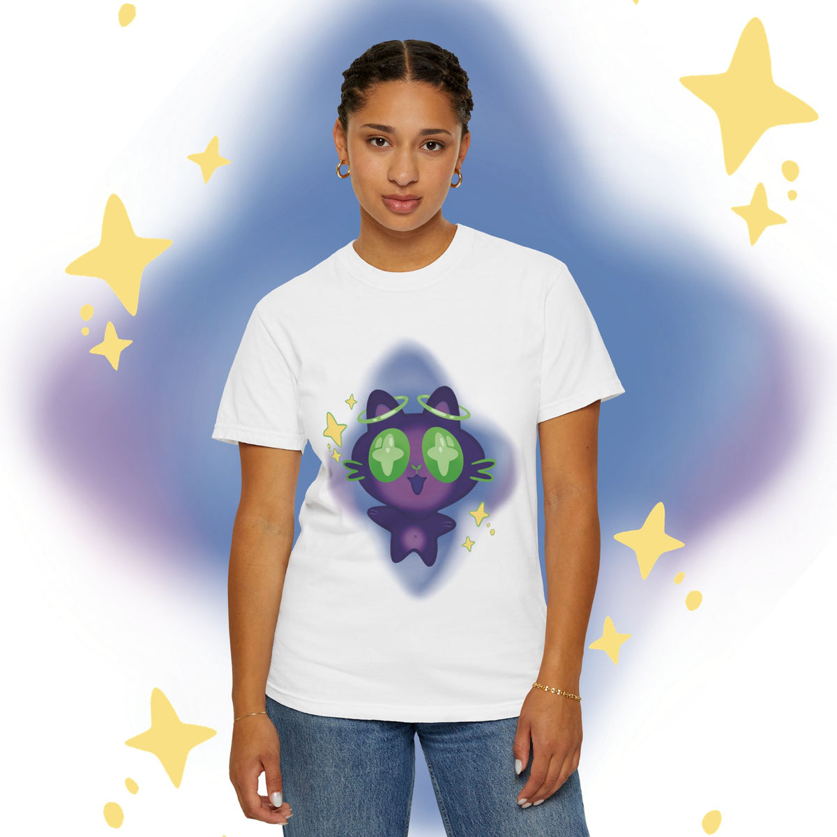XiNi the Cosmic Cat T-Shirt — Cute Magical Cat Graphic Tee